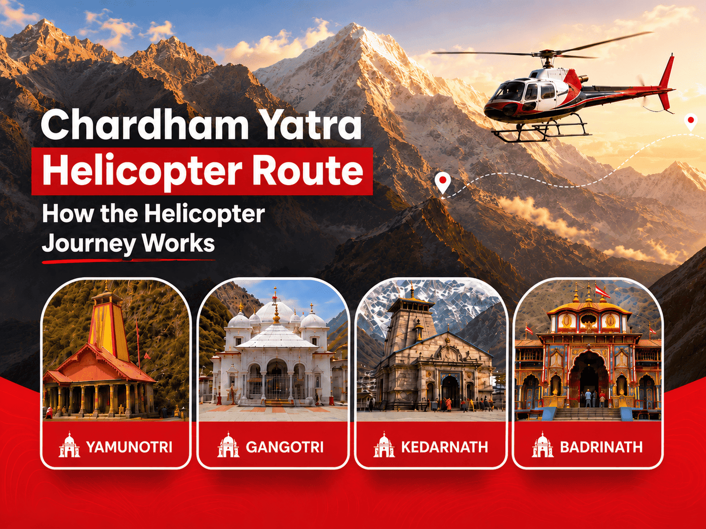 Chardham Yatra helicopter route